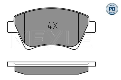 Obrázok Sada brzdových platničiek kotúčovej brzdy MEYLE GERMANY Autoparts AG 025 239 3018/PD