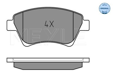 Obrázok Sada brzdových platničiek kotúčovej brzdy MEYLE GERMANY Autoparts AG 025 239 3018