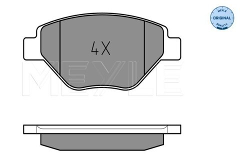 Obrázok Sada brzdových platničiek kotúčovej brzdy MEYLE GERMANY Autoparts AG 025 239 3418