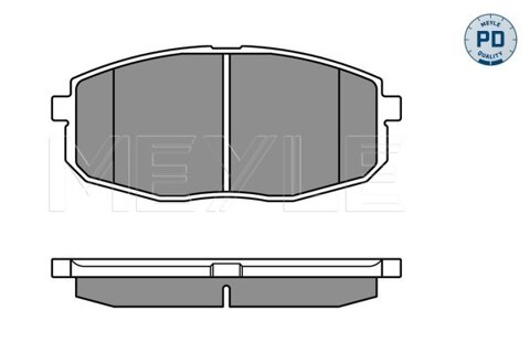 Obrázok Sada brzdových platničiek kotúčovej brzdy MEYLE GERMANY Autoparts AG 025 239 6617/PD