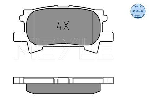 Obrázok Sada brzdových platničiek kotúčovej brzdy MEYLE GERMANY Autoparts AG 025 239 6715