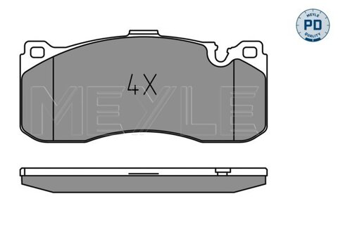 Obrázok Sada brzdových platničiek kotúčovej brzdy MEYLE GERMANY Autoparts AG 025 243 1617/PD