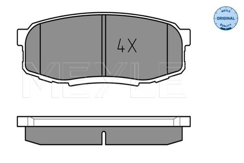 Obrázok Sada brzdových platničiek kotúčovej brzdy MEYLE GERMANY Autoparts AG 025 246 5317