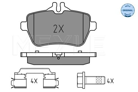 Obrázok Sada brzdových platničiek kotúčovej brzdy MEYLE GERMANY Autoparts AG 025 250 7119