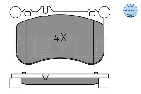 Obrázok Sada brzdových platničiek kotúčovej brzdy MEYLE GERMANY Autoparts AG 025 252 1917