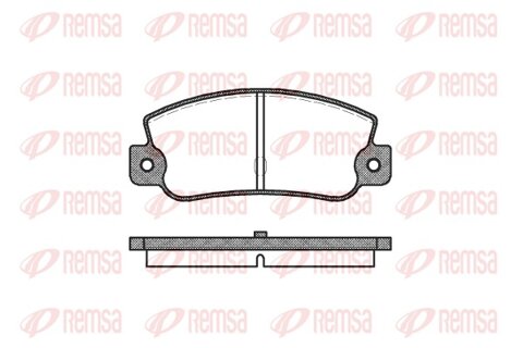 Obrázok Sada brzdových platničiek kotúčovej brzdy REMSA 0025.30
