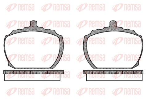 Obrázok Sada brzdových platničiek kotúčovej brzdy REMSA 0058.10