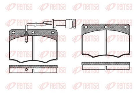 Obrázok Sada brzdových platničiek kotúčovej brzdy REMSA 0064.02
