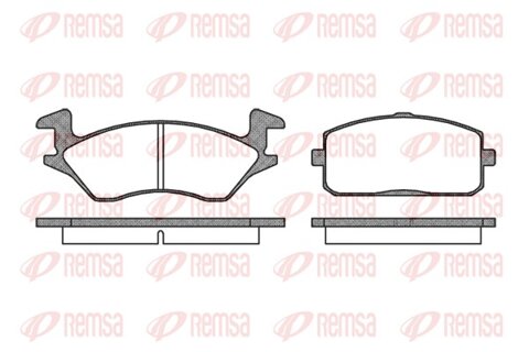 Obrázok Sada brzdových platničiek kotúčovej brzdy REMSA 0105.10