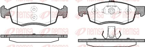 Obrázok Sada brzdových platničiek kotúčovej brzdy REMSA Eurofren Systems, S.L. Madrid 0172.32