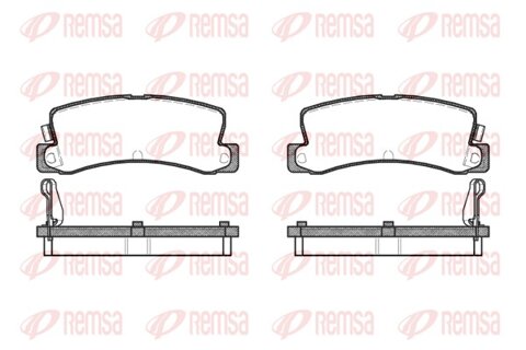 Obrázok Sada brzdových platničiek kotúčovej brzdy REMSA Eurofren Systems, S.L. Madrid 0214.04