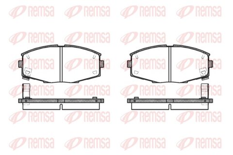Obrázok Sada brzdových platničiek kotúčovej brzdy REMSA 0225.04