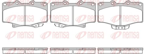 Obrázok Sada brzdových platničiek kotúčovej brzdy REMSA 0429.14