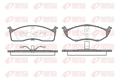 Obrázok Sada brzdových platničiek kotúčovej brzdy REMSA Eurofren Systems, S.L. Madrid 0447.00