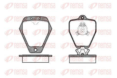 Obrázok Sada brzdových platničiek kotúčovej brzdy REMSA Eurofren Systems, S.L. Madrid 0508.10