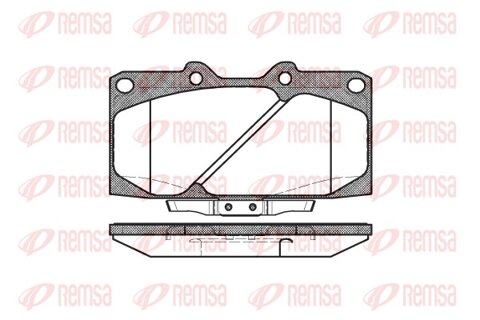 Obrázok Sada brzdových platničiek kotúčovej brzdy REMSA Eurofren Systems, S.L. Madrid 0599.04