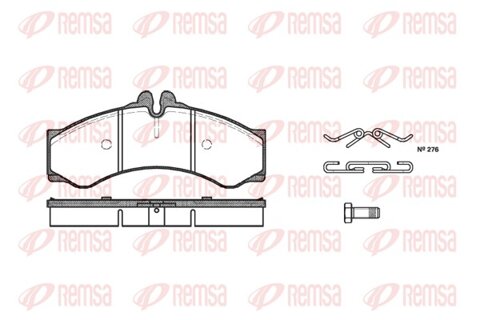 Obrázok Sada brzdových platničiek kotúčovej brzdy REMSA Eurofren Systems, S.L. Madrid 0614.00