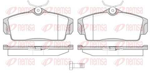 Obrázok Sada brzdových platničiek kotúčovej brzdy REMSA Eurofren Systems, S.L. Madrid 0704.10