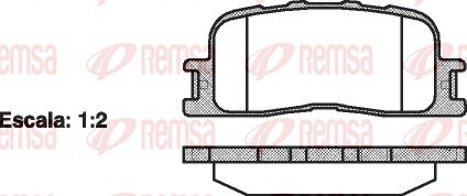 Obrázok Sada brzdových platničiek kotúčovej brzdy REMSA Eurofren Systems, S.L. Madrid 0854.00