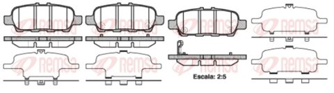 Obrázok Sada brzdových platničiek kotúčovej brzdy REMSA Eurofren Systems, S.L. Madrid 0876.41