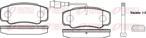 Obrázok Sada brzdových platničiek kotúčovej brzdy REMSA Eurofren Systems, S.L. Madrid 0961.02