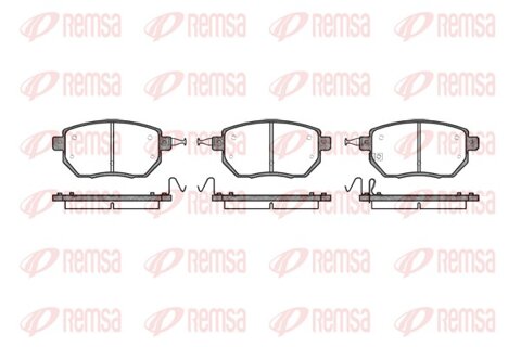 Obrázok Sada brzdových platničiek kotúčovej brzdy REMSA Eurofren Systems, S.L. Madrid 0985.02