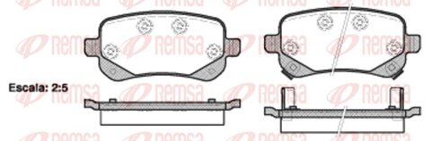 Obrázok Sada brzdových platničiek kotúčovej brzdy REMSA Eurofren Systems, S.L. Madrid 1095.02