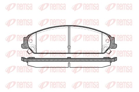 Obrázok Sada brzdových platničiek kotúčovej brzdy REMSA Eurofren Systems, S.L. Madrid 1128.08