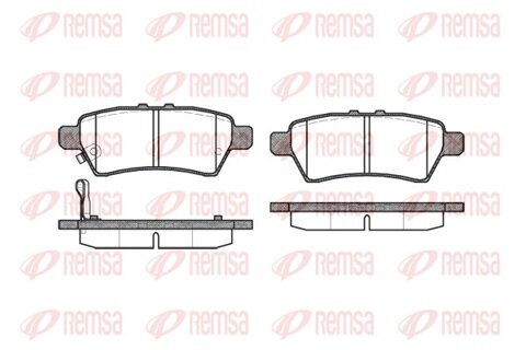 Obrázok Sada brzdových platničiek kotúčovej brzdy REMSA Eurofren Systems, S.L. Madrid 1188.01