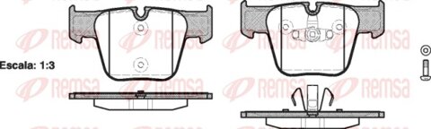 Obrázok Sada brzdových platničiek kotúčovej brzdy REMSA Eurofren Systems, S.L. Madrid 1218.00