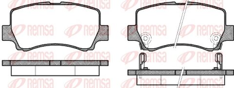 Obrázok Sada brzdových platničiek kotúčovej brzdy REMSA Eurofren Systems, S.L. Madrid 1309.02