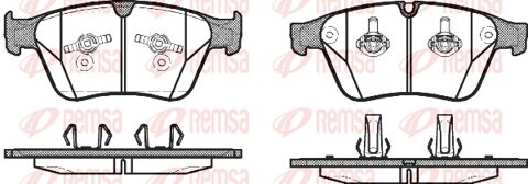 Obrázok Sada brzdových platničiek kotúčovej brzdy REMSA Eurofren Systems, S.L. Madrid 1371.00