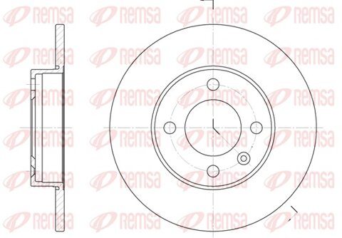 Obrázok Brzdový kotúč REMSA Eurofren Systems, S.L. Madrid 6086.00