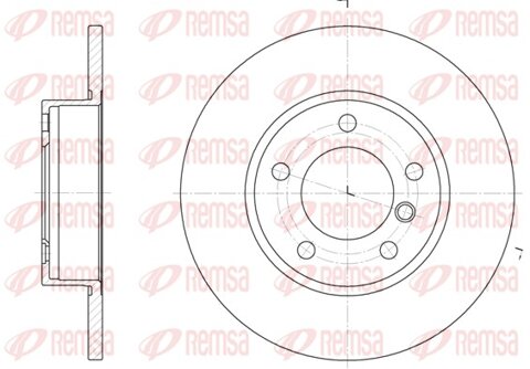 Obrázok Brzdový kotúč REMSA Eurofren Systems, S.L. Madrid 6323.00