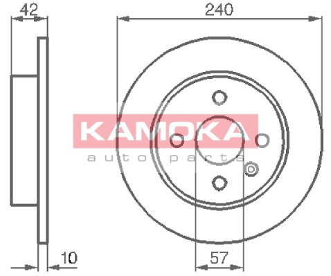 Obrázok Brzdový kotúč Kamoka Auto Parts 1032086