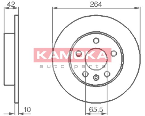 Obrázok Brzdový kotúč Kamoka Auto Parts 1032088