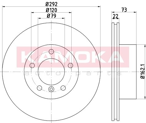 Obrázok Brzdový kotúč Kamoka Auto Parts 1032458