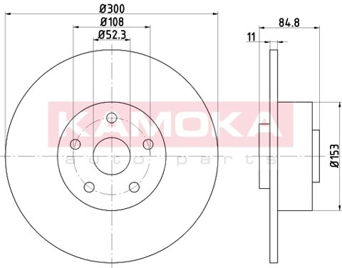 Obrázok Brzdový kotúč Kamoka Auto Parts 1032772