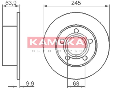 Obrázok Brzdový kotúč Kamoka Auto Parts 103642