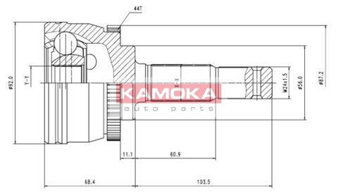 Obrázok Sada kĺbov hnacieho hriadeľa Kamoka Auto Parts 7080