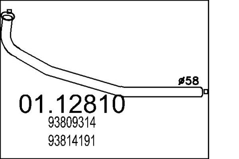 Obrázok Výfukové potrubie MTS SILENZIATORI S.P.A 01.12810
