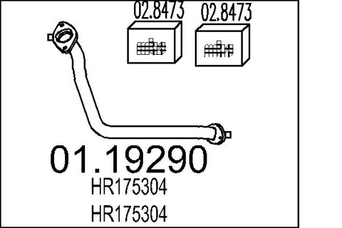 Obrázok Výfukové potrubie MTS SILENZIATORI S.P.A 01.19290