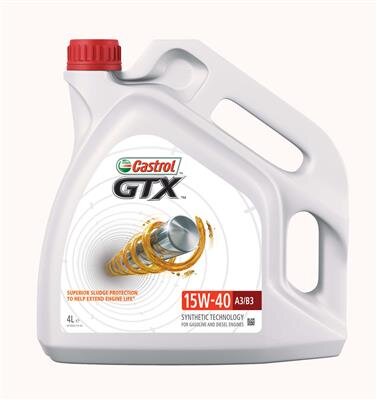 Obrázok Motorový olej CASTROL GTX 15W-40 A3/B3 Mineralny olej, 15W-40, 4l 15809F