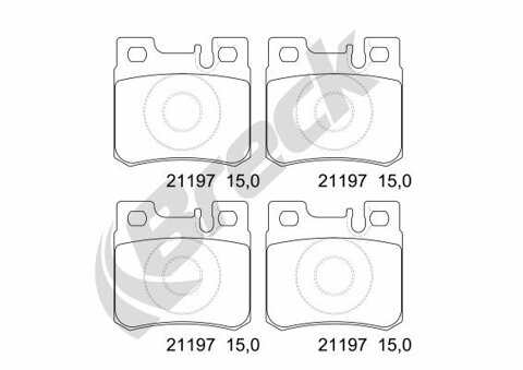 Obrázok Sada brzdových platničiek kotúčovej brzdy BRECK 21197 00 704 20