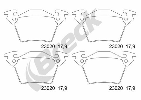 Obrázok Sada brzdových platničiek kotúčovej brzdy BRECK 23020 00 704 00