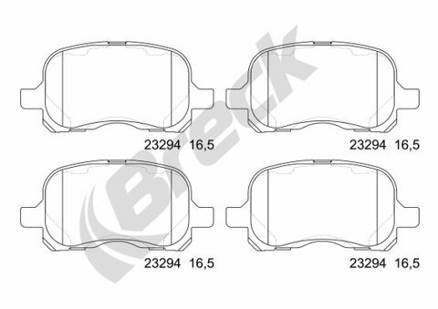 Obrázok Sada brzdových platničiek kotúčovej brzdy BRECK 23294 00 701 00