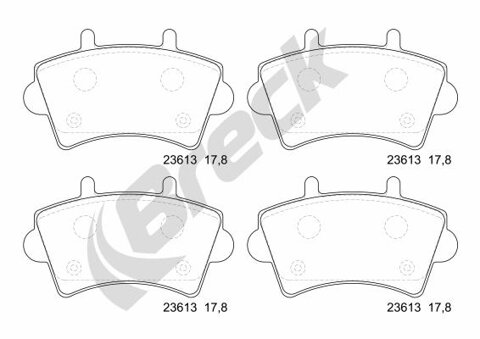 Obrázok Sada brzdových platničiek kotúčovej brzdy BRECK 23613 00 703 00