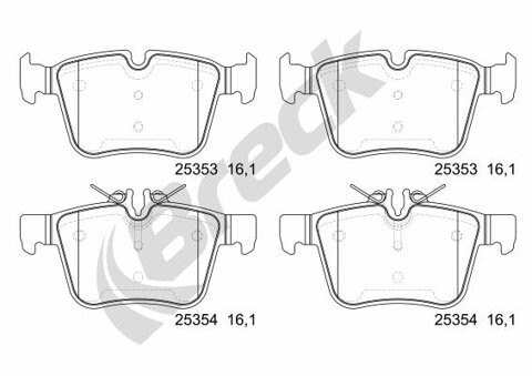 Obrázok Sada brzdových platničiek kotúčovej brzdy BRECK 25353 00 704 00
