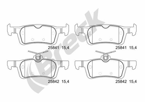 Obrázok Sada brzdových platničiek kotúčovej brzdy BRECK 25841 00 704 00