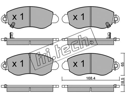 Obrázok Sada brzdových platničiek kotúčovej brzdy fri.tech. 329.0